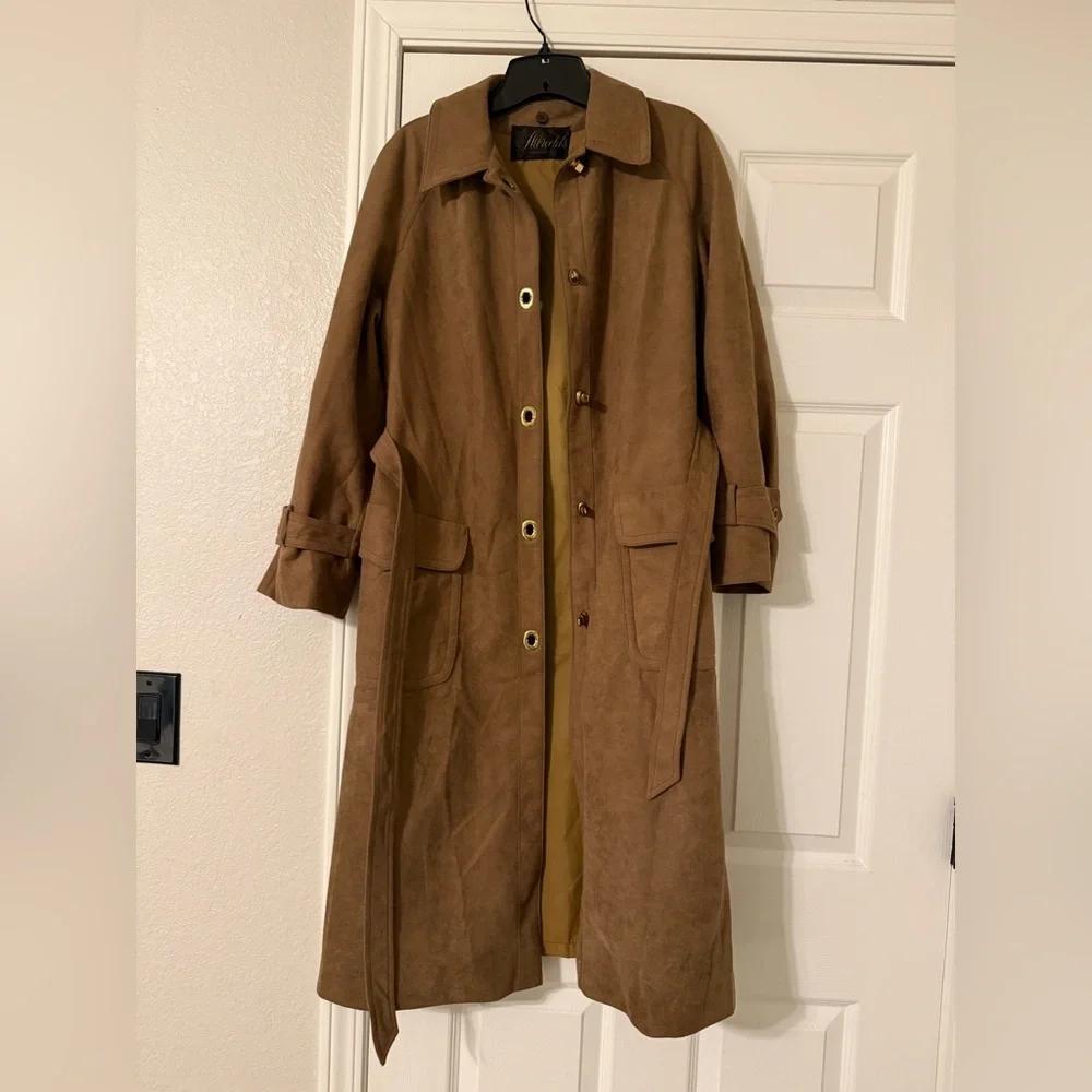 Classic Brown Women's Trench Coat - Vintage - Picture 1 of 5
